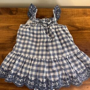 Shabby Chic Blue Gingham Dress Size 12m